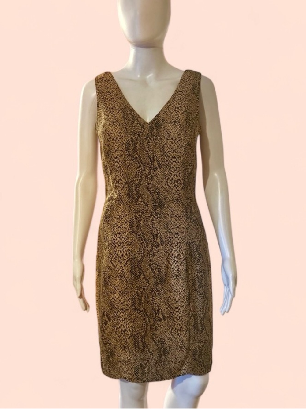 90s Animal Print Sheath Dress